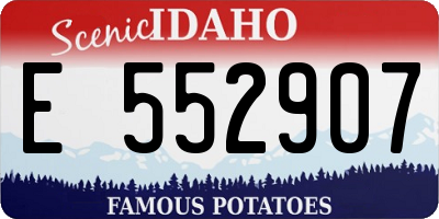 ID license plate E552907