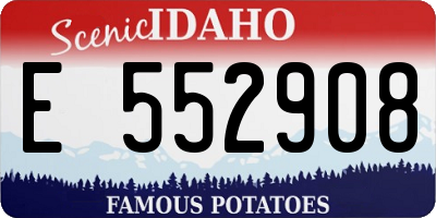 ID license plate E552908