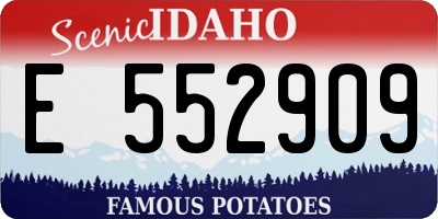ID license plate E552909