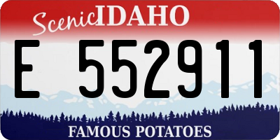 ID license plate E552911