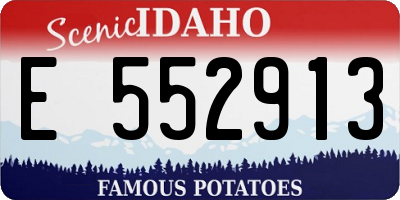 ID license plate E552913