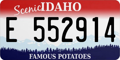 ID license plate E552914