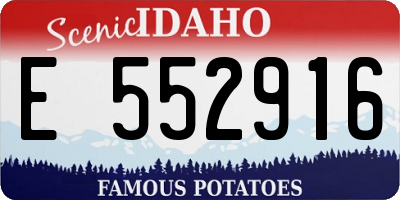 ID license plate E552916