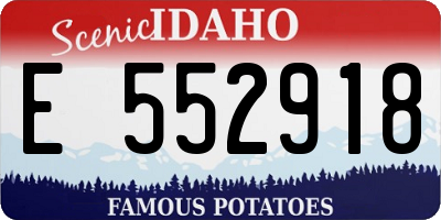 ID license plate E552918