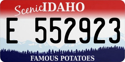 ID license plate E552923