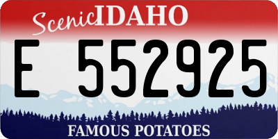 ID license plate E552925