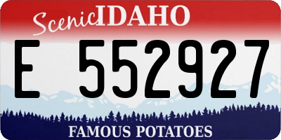 ID license plate E552927