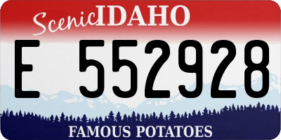 ID license plate E552928