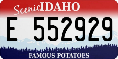 ID license plate E552929