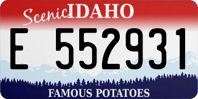 ID license plate E552931