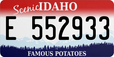ID license plate E552933