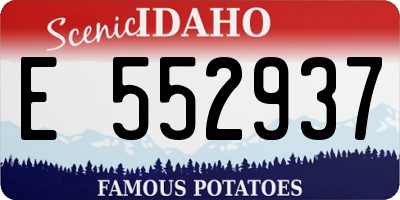 ID license plate E552937