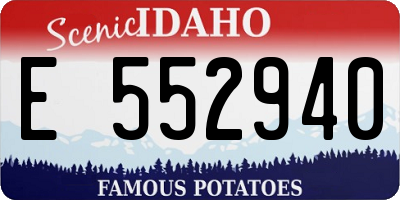 ID license plate E552940