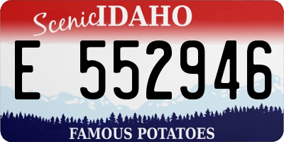 ID license plate E552946