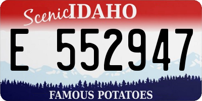 ID license plate E552947