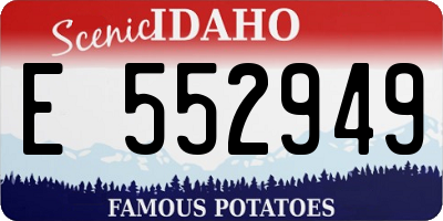 ID license plate E552949