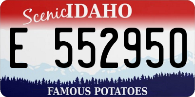 ID license plate E552950