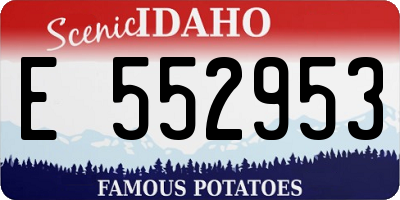 ID license plate E552953