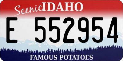ID license plate E552954