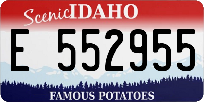ID license plate E552955
