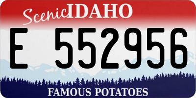 ID license plate E552956
