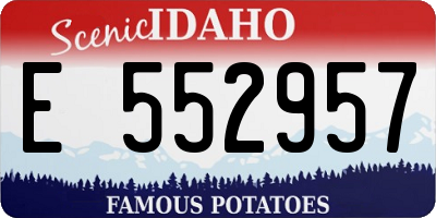 ID license plate E552957