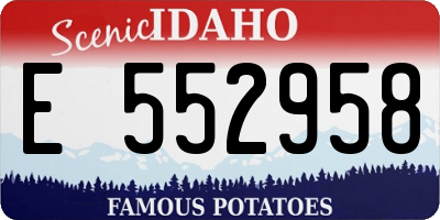 ID license plate E552958