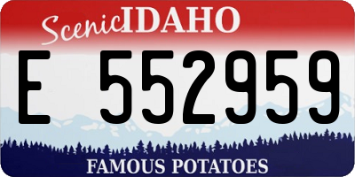ID license plate E552959