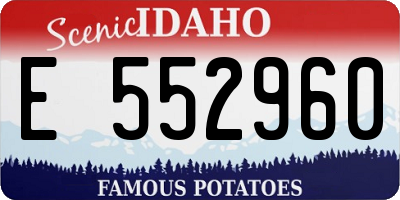 ID license plate E552960