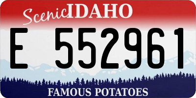 ID license plate E552961