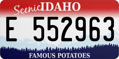ID license plate E552963
