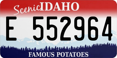 ID license plate E552964