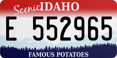 ID license plate E552965