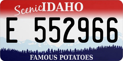 ID license plate E552966