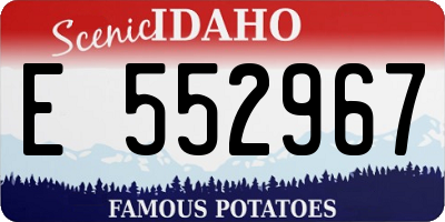 ID license plate E552967
