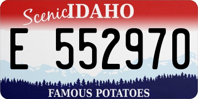 ID license plate E552970