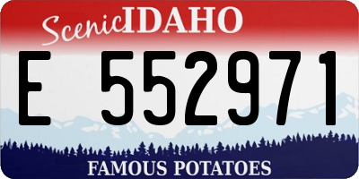 ID license plate E552971