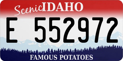 ID license plate E552972