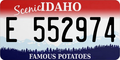 ID license plate E552974