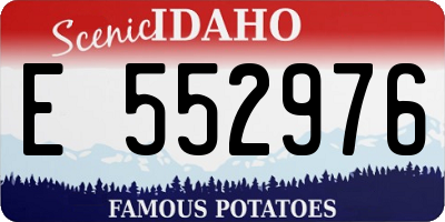 ID license plate E552976