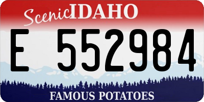 ID license plate E552984