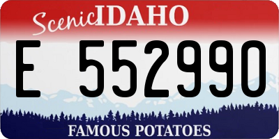 ID license plate E552990