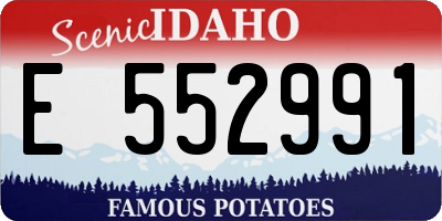 ID license plate E552991