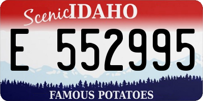 ID license plate E552995