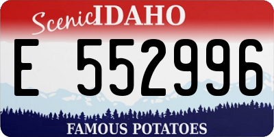 ID license plate E552996
