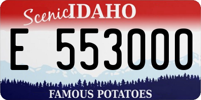 ID license plate E553000