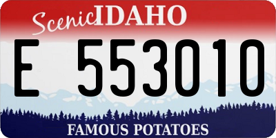 ID license plate E553010