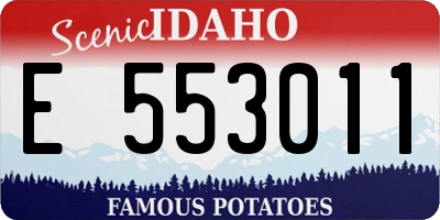 ID license plate E553011