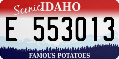 ID license plate E553013