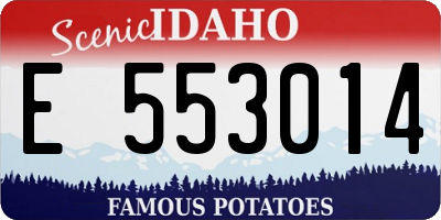 ID license plate E553014